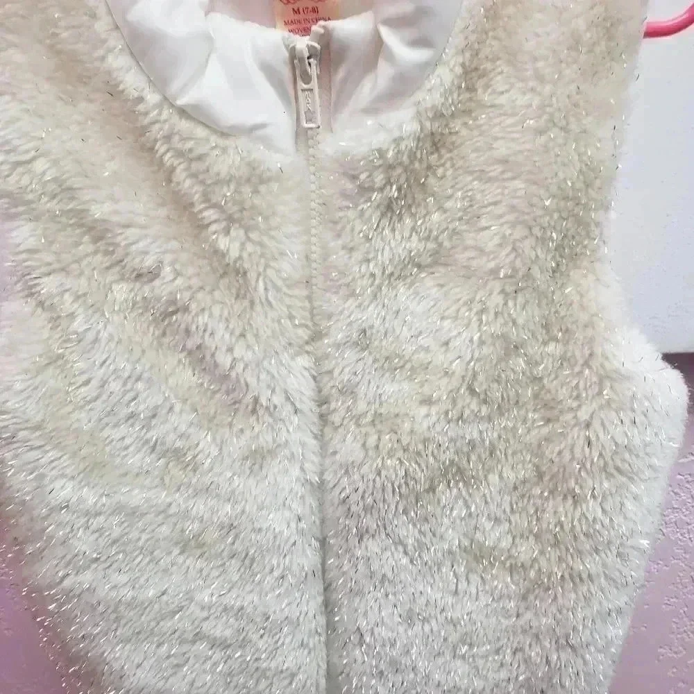Faded Glory Off White Shimmery Vest